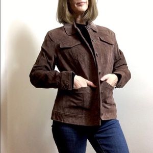 Relativity • Suede Button Down Retro Blazer Jacket S